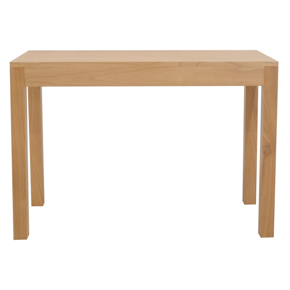 Amsterdam Solid Mindi Timber 2 Drawer Desk (Natural)