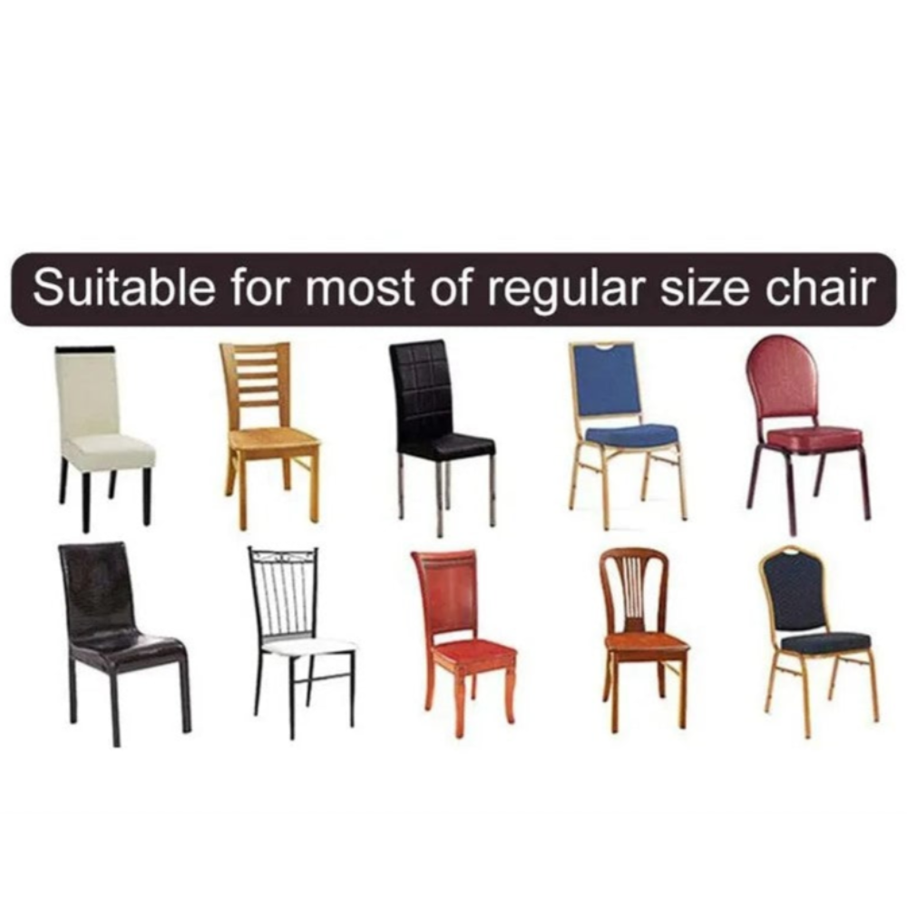 Chair Cover Beige Anti Dirt Waterproof Elastic Material For Dining Room Kitchen