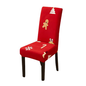 Chair Cover Red Christmas Design Stretchable Dining Slipcover For Garden