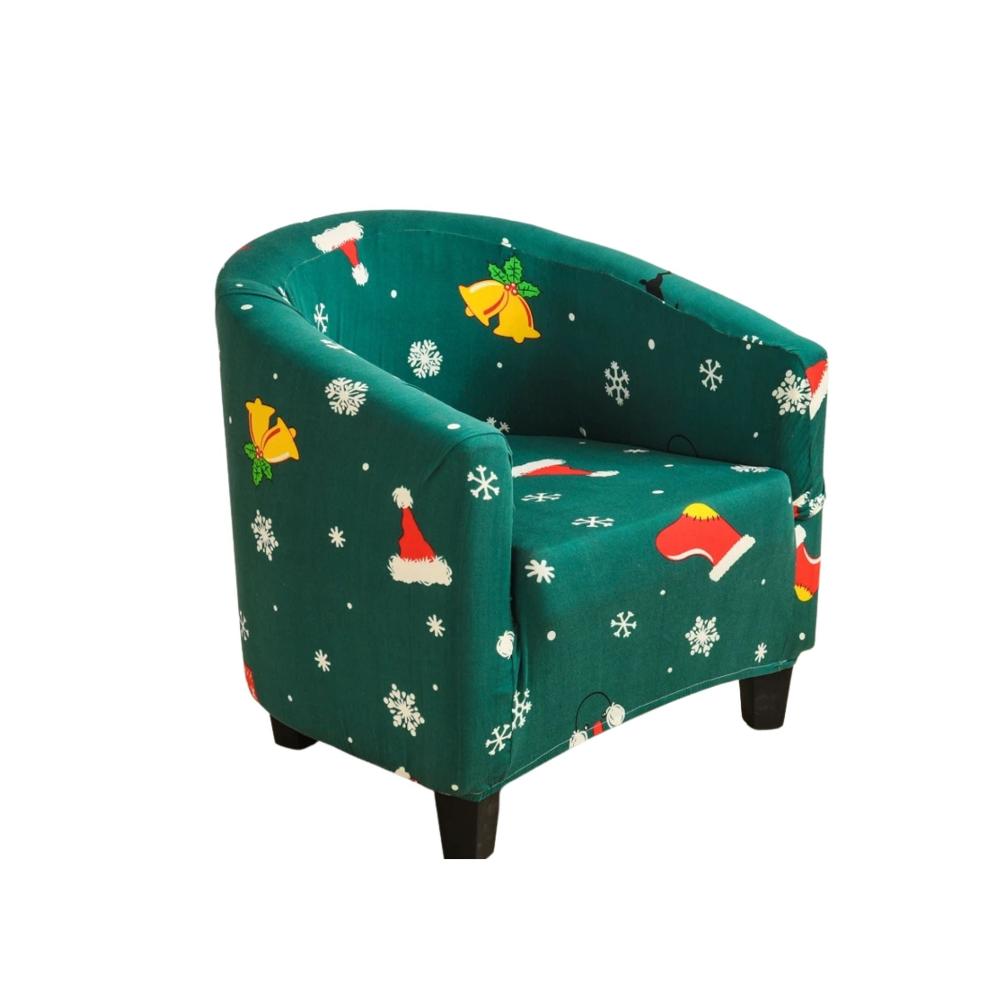 Sofa Cover Green Christmas Design Dust Proof Chair Tub Slipcover Decor