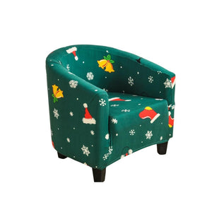 Sofa Cover Green Christmas Design Dust Proof Chair Tub Slipcover Decor
