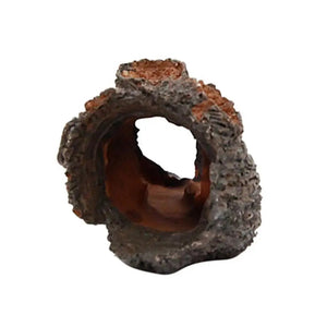 Aquarium Hollow Tree Tunnel Cave Ornament For Fish Shrimp Turtle Hiding Shelter