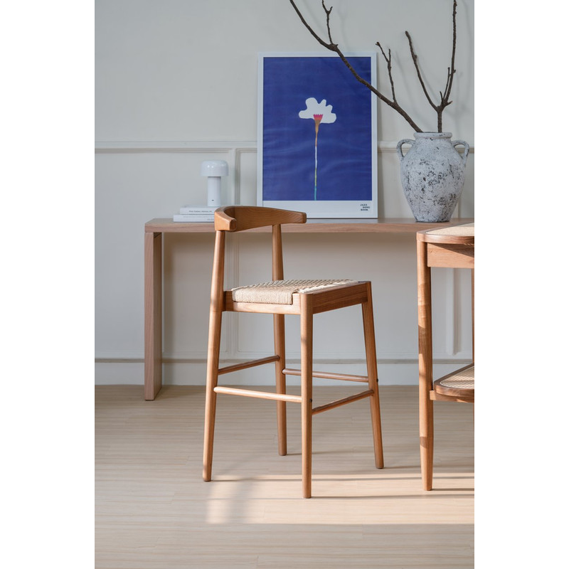 Arden Solid Oak Loom Kitchen Counter Stool (Almond)