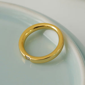 Veile Studios Smooth Ring For Female Index Finger Diamond Studded Cold Style Fashion