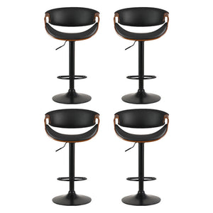 Artiss 4X Bar Stools Gas Lift Leather W/Armrest