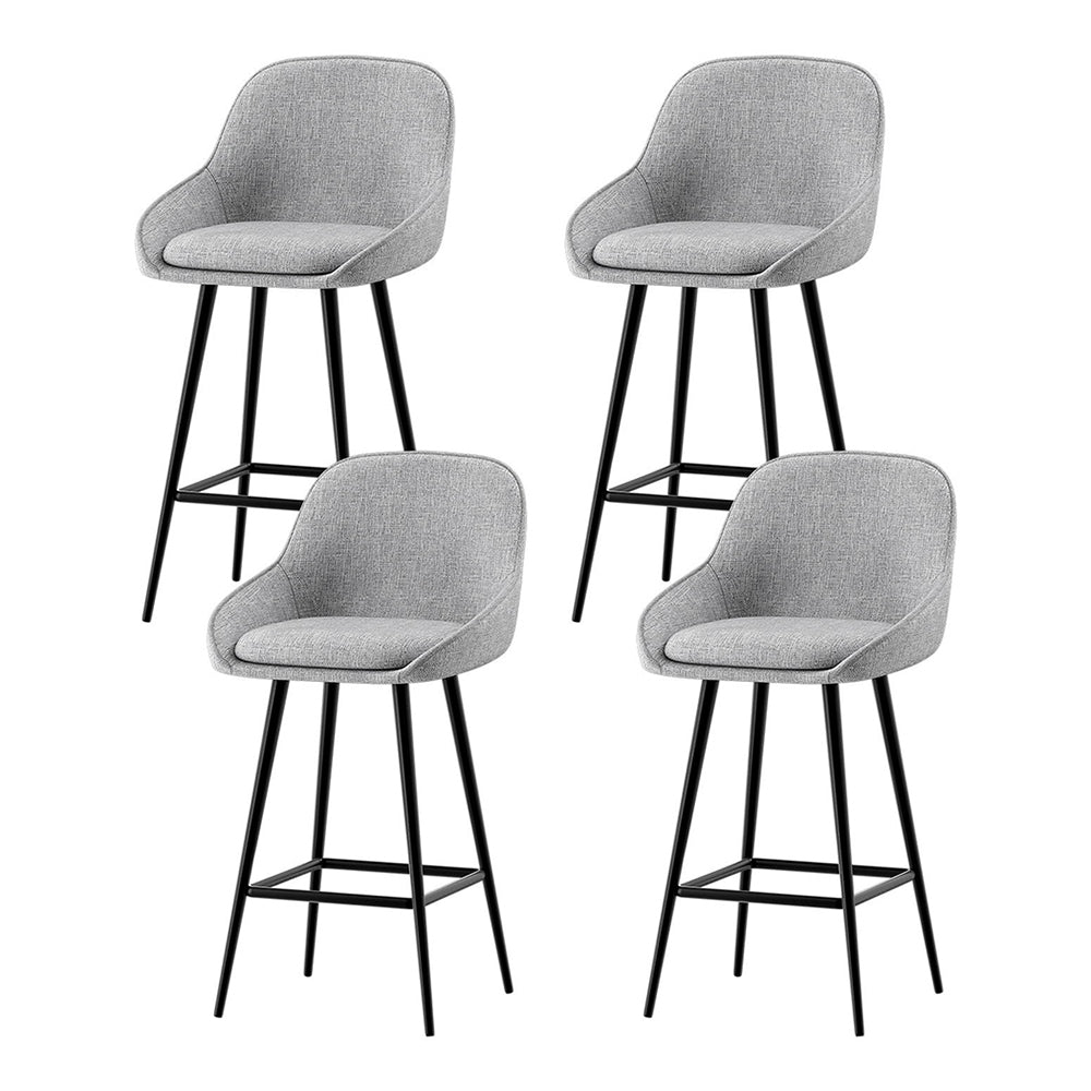 Artiss 4X Bar Stools Upholstered Counter Seat Kitchen Dining Chairs