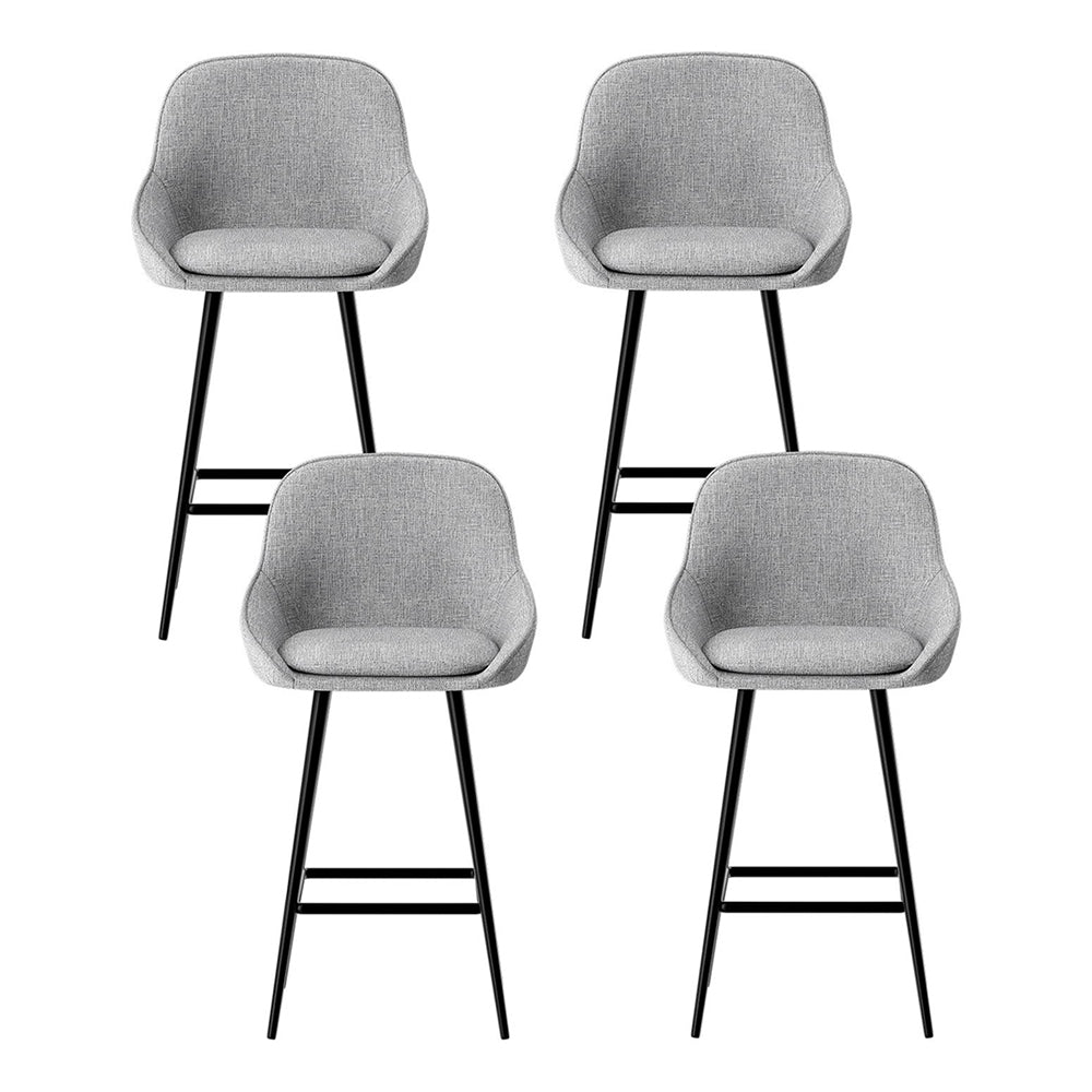 Artiss 4X Bar Stools Upholstered Counter Seat Kitchen Dining Chairs