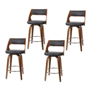 Artiss 4X Bar Stools Swivel Leather Chair 65Cm