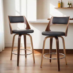 Artiss 4X Bar Stools Swivel Leather Chair 65Cm