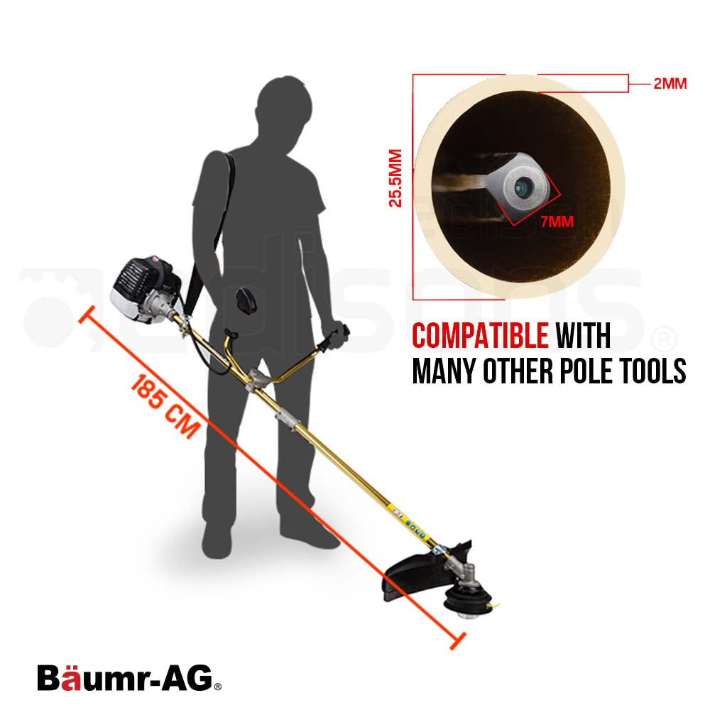 Baumr Ag 65Cc Brushcutter Whipper Snipper Trimmer Cutter Multi Pole Tool