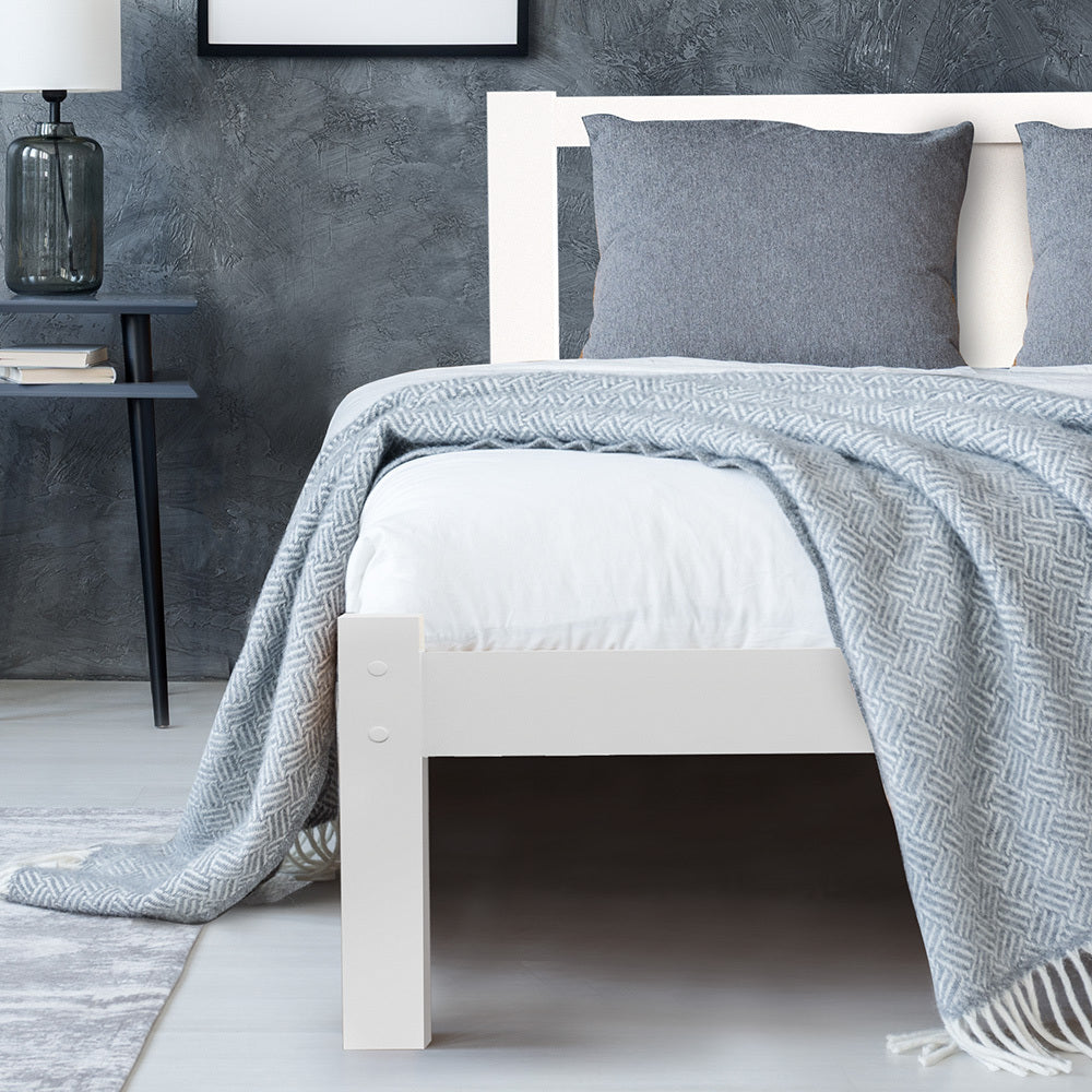 Kingston Slumber Single Timber Bed Frame White