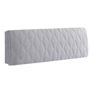 Light Gray Zigzag Pattern Velvet Bed Headboard Cover 200X70cm Dust Protector