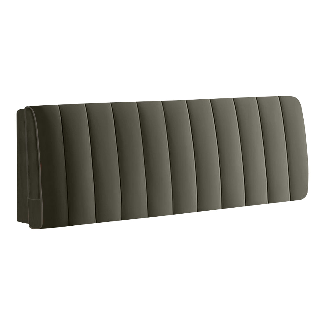 Dark Gray Short Plush Velvet Bed Headboard Cover 100X70cm Dust Protector