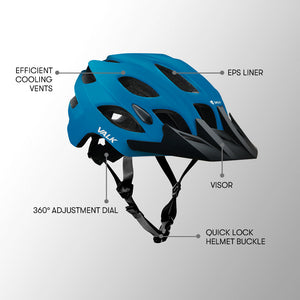 Valk Adjustable Mountain Bike Helmet 58 61Cm Large