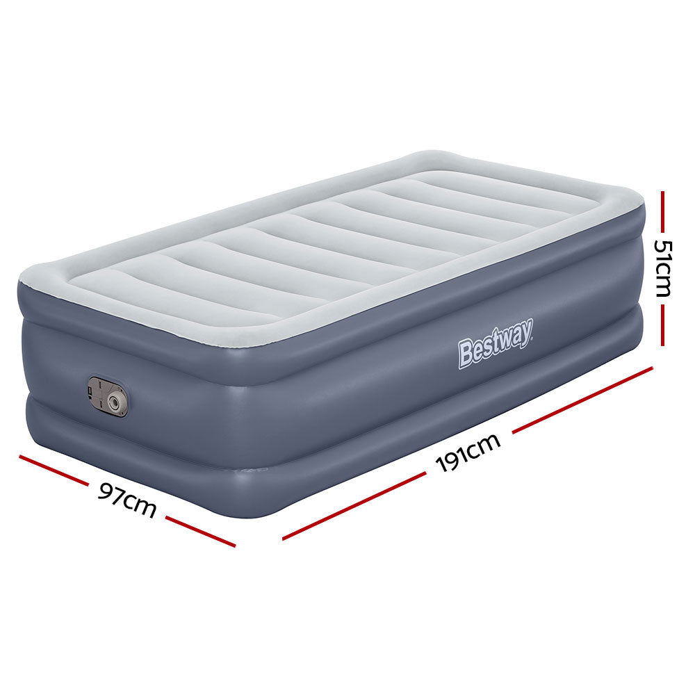 Bestway Mattress Air Bed Single Size 51Cm Inflatable Camping Beds Home Outdoor