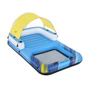 Bestway Inflatable Floating Island Lounger Sunshade Pool Bed 3.05Mx1.86M