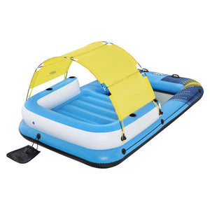 Bestway Inflatable Floating Island Lounger Sunshade Pool Bed 3.05Mx1.86M