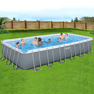 Bestway Swimming Pool 732X366x132cm Steel Frame Above Ground Pools Ladder 30045L