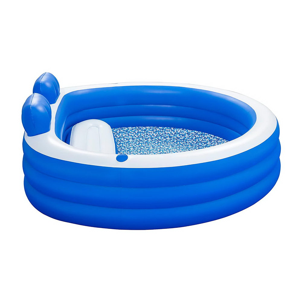 Bestway Kids Inflatable Pool Above Ground Pools Bench Seat Cup Holder 231X219cm