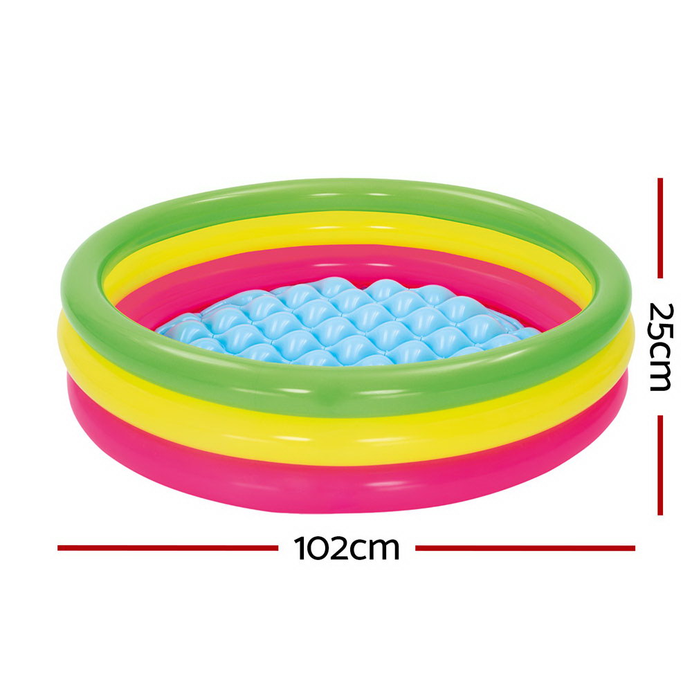 Bestway Kids Inflatable Pool Above Ground Round Splash 102X102x25cm