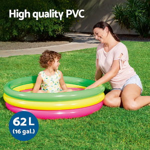 Bestway Kids Inflatable Pool Above Ground Round Splash 102X102x25cm