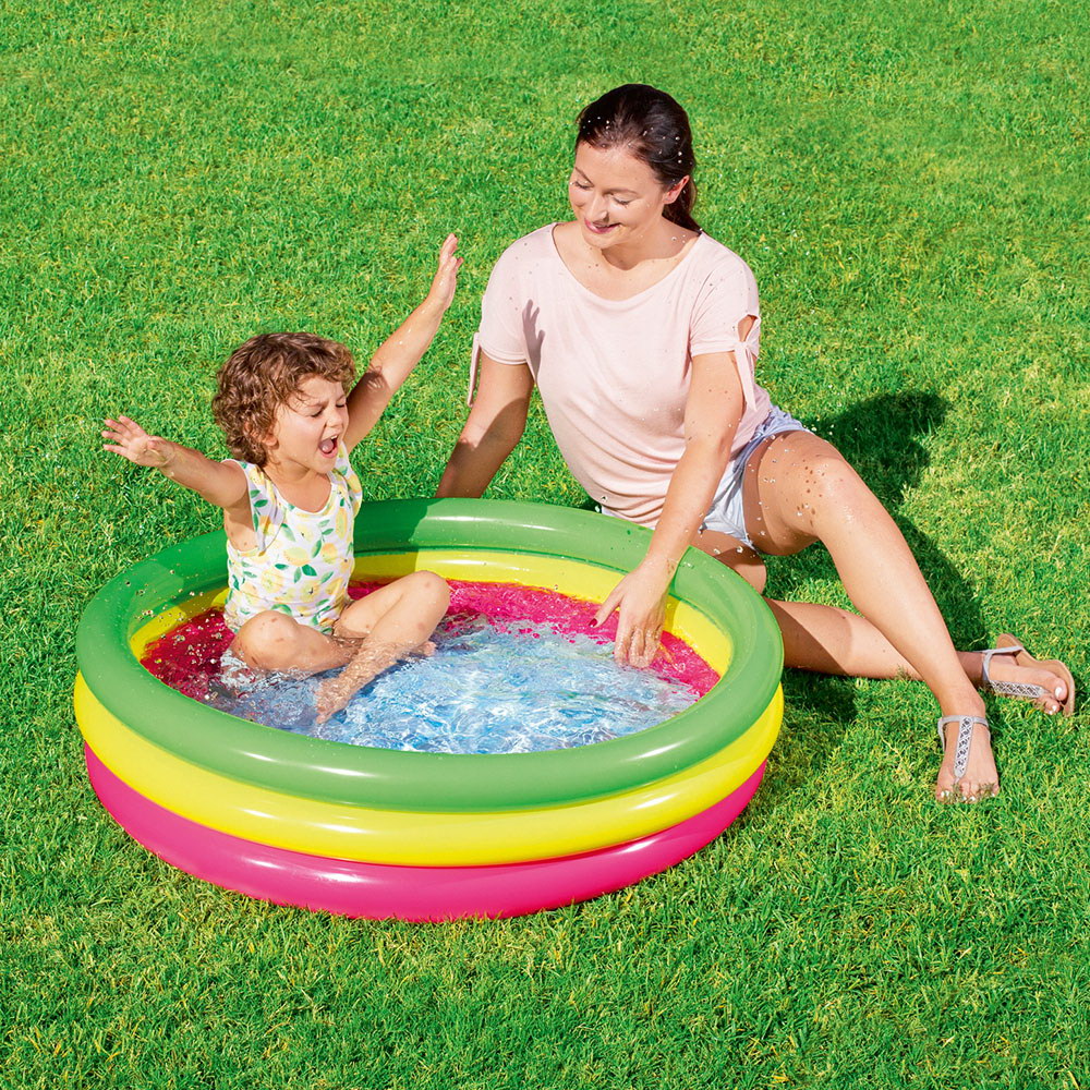 Bestway Kids Inflatable Pool Above Ground Round Splash 102X102x25cm