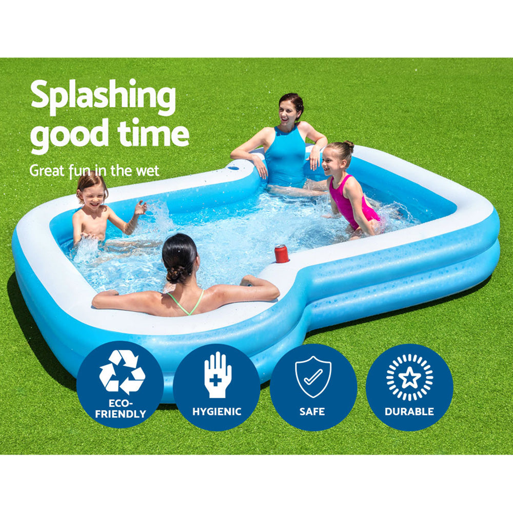 Bestway Kids Pool 305X274x46cm Inflatable Above Ground Swimming Pools 1207L