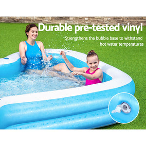 Bestway Kids Pool 305X274x46cm Inflatable Above Ground Swimming Pools 1207L