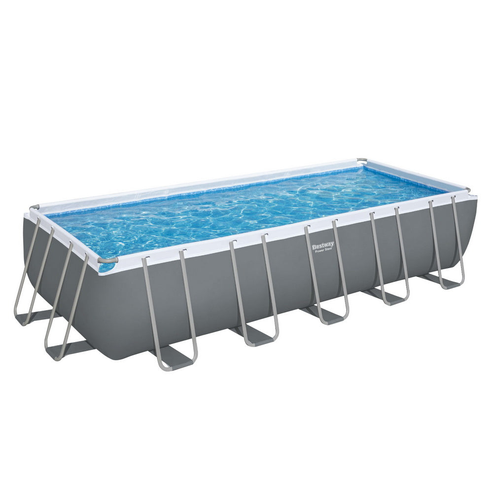 Bestway Swimming Pool 640X274x132cm Steel Frame Above Ground Pools Filter Pump Ladder 19281L