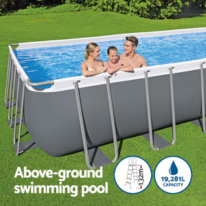 Bestway Swimming Pool 640X274x132cm Steel Frame Above Ground Pools Filter Pump Ladder 19281L