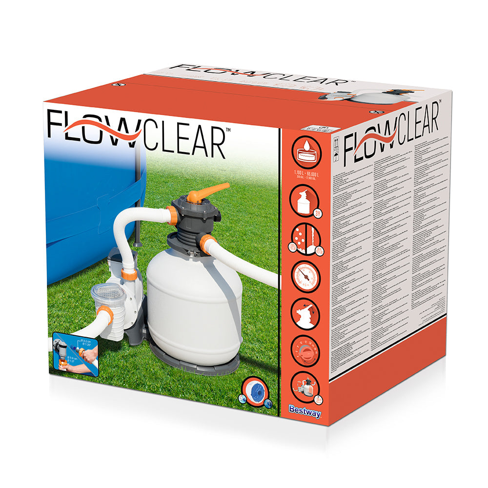 Bestway Pool Pump Sand Filter 3000Gph 11355L/H Pools Flowclear Filters