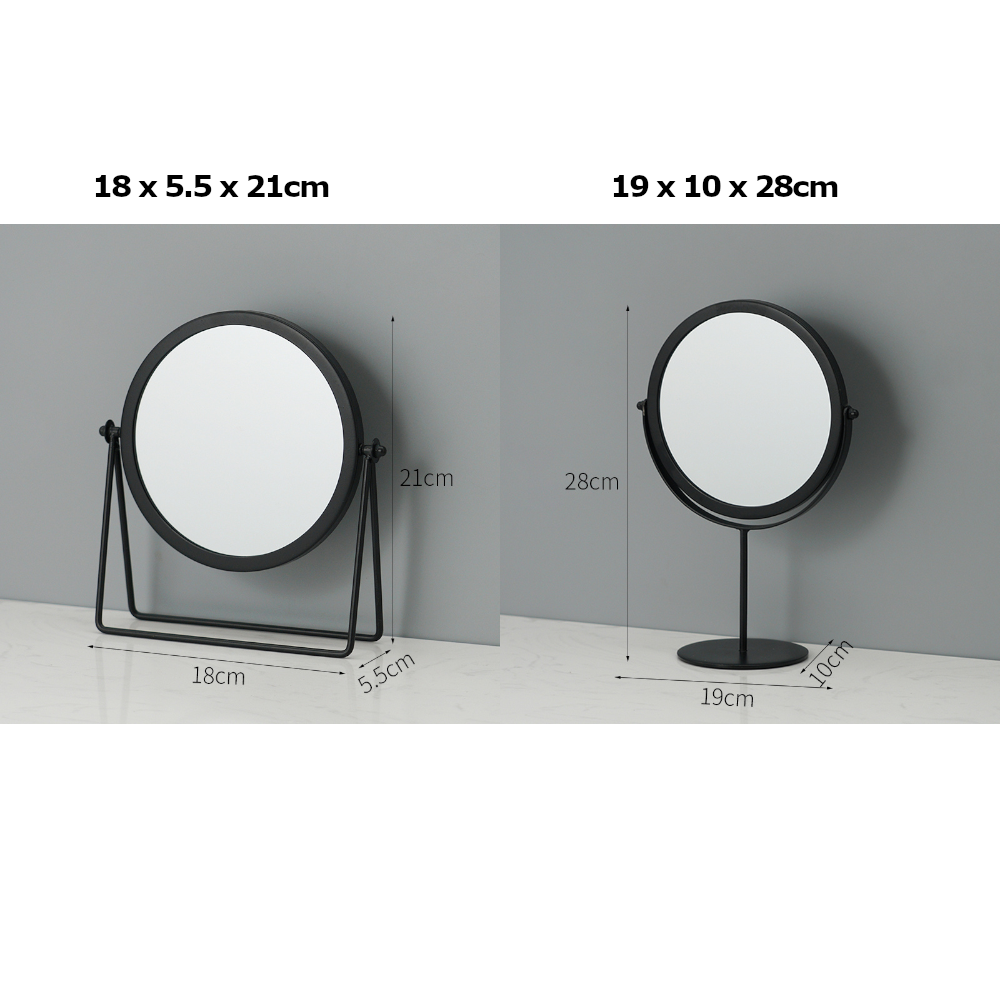 Bedroom Makeup Mirror With Iron Frame And Clear Surface For Dressing Needs