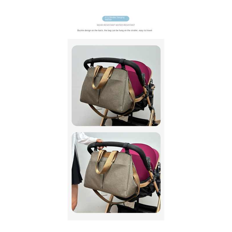 Black Multi Functional Baby Diaper Bag With Changing Mat Travel & Stroller Friendly Design