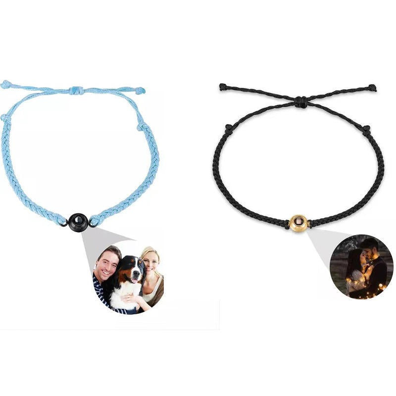 Customized Photo Projection Bracelet For Couples Families Friends And Pets