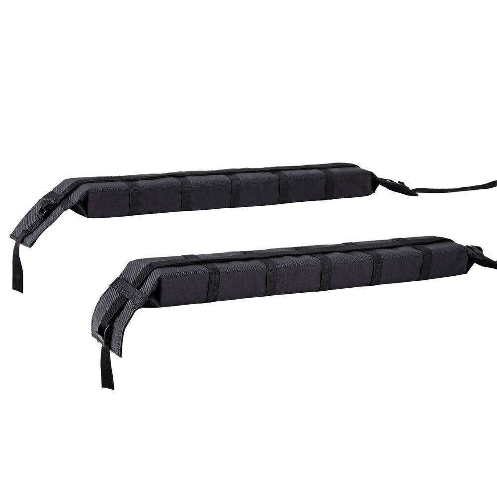 Universal Soft Car Roof Rack 116Cm Kayak Luggage Carrier Adjustable Strap Black