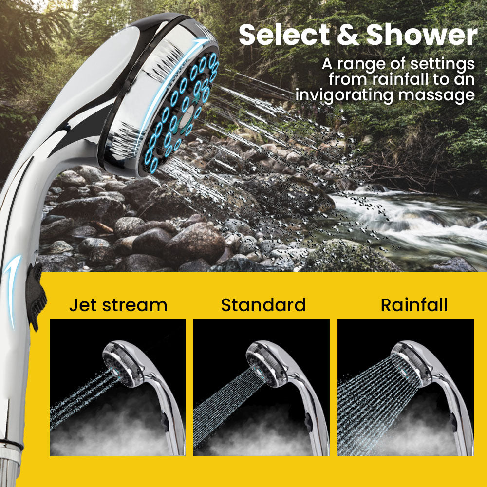 Thermomate Gas Outdoor Camping Hot Water Heater System With 12V Pump Shower Head Black