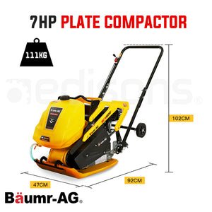 Baumr Ag 111Kg 400X545mm 7.0Hp Plate Compactor Sprinkler System (Bcx 800)