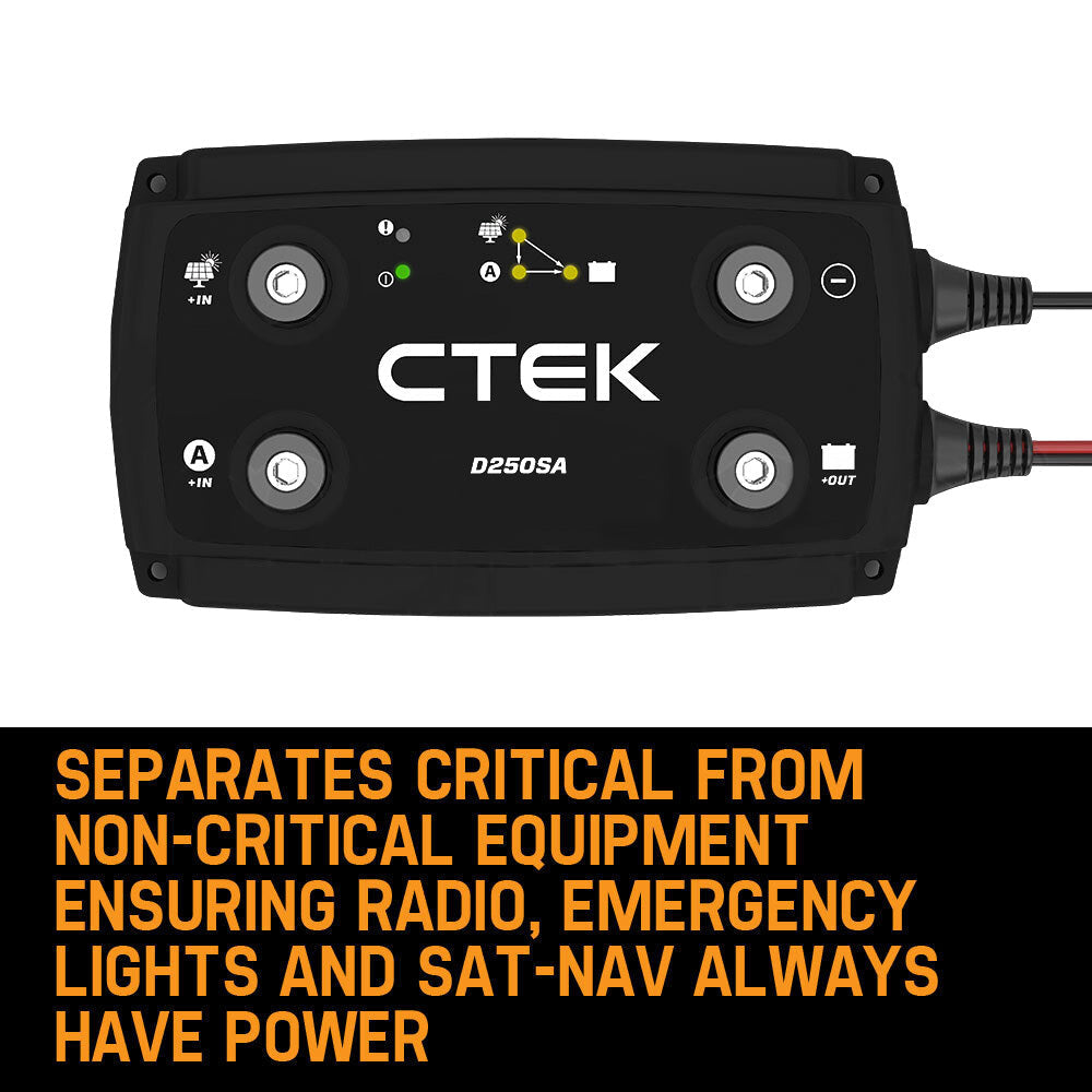 Ctek 20A Off Grid Battery Charging System With D250sa And Digital Display Monitor For Wind Solar