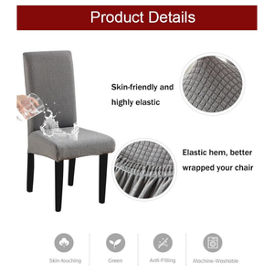 Chair Cover Beige Corn Kernels Waterproof Universal Size For Dining Room Slipcovers
