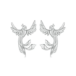 Veile Studios Silver Charm Original Confident Phoenix Element Ear Nail Earrings