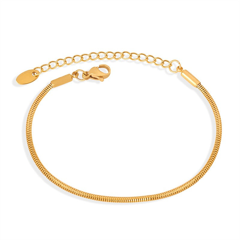 Veile Studios Titanium Steel Gold Plated Bracelet For Women Simple Light Luxury Jewelry