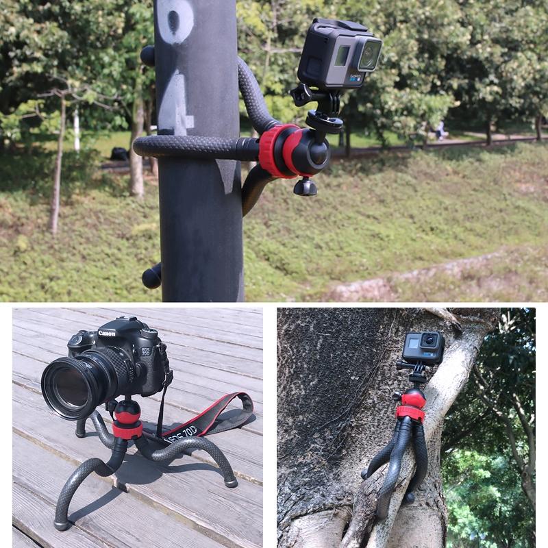 Mini Octopus Flexible Tripod Holder With Phone Clamp For Iphone Galaxy Huawe Gopro Hero11