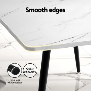 Artiss 1.5M Dining Table Marble Effect