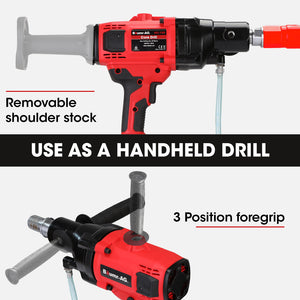 Baumr Ag 2000W 160Mm Handheld Core Drill W/Stand63mm & 127Mm Bit Combo For Concrete Coring Hole Drilling