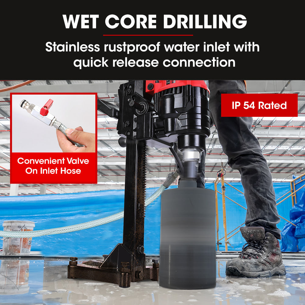 Baumr Ag 3000W 200Mm Concrete Core Drill With Stand Rig