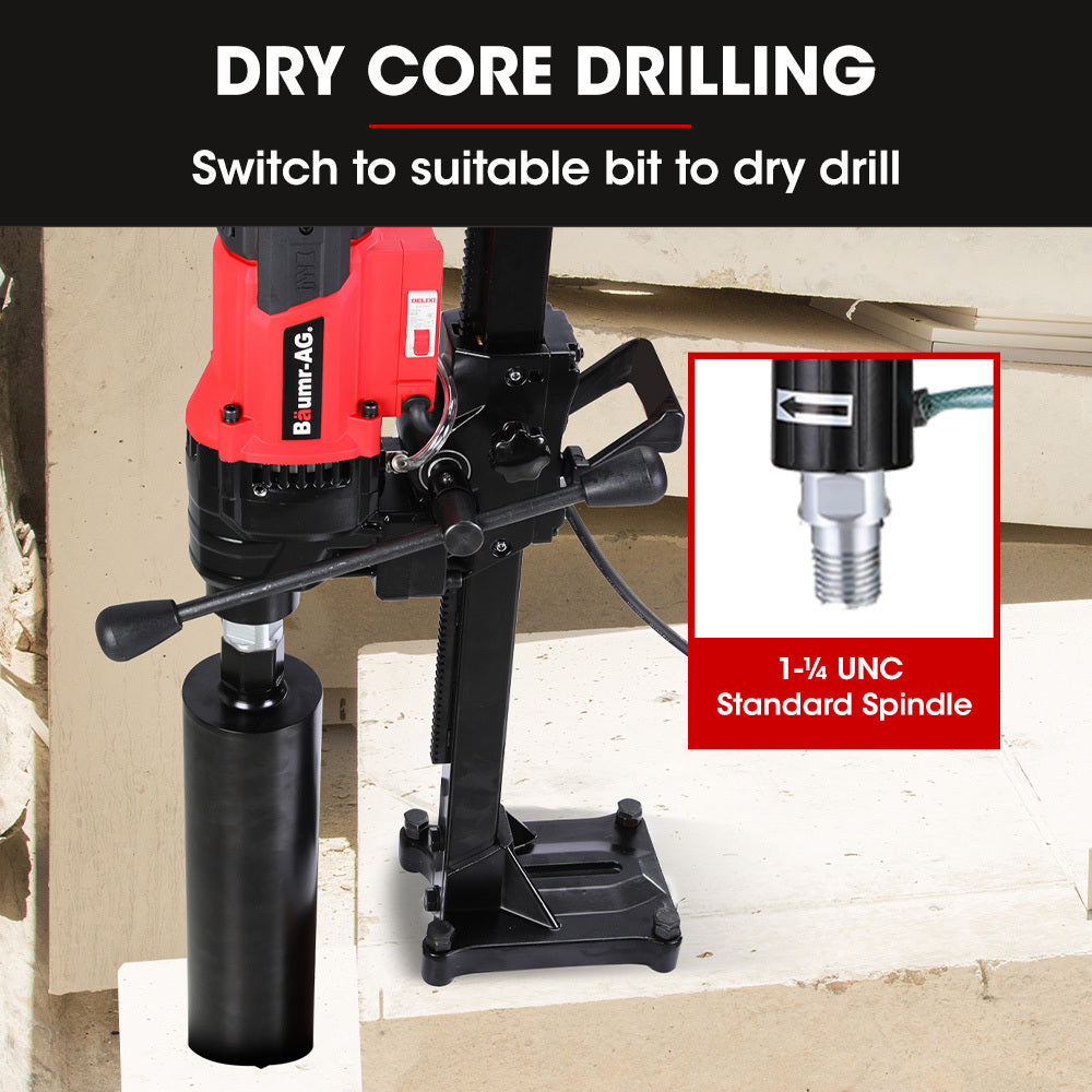 Baumr Ag 3000W 200Mm Concrete Core Drill With Stand Rig