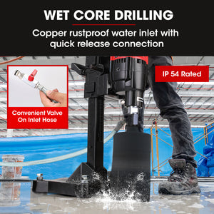 Baumr Ag 3200W 280Mm Vertical Stand Core Drill & 202Mm Bit Combo For Demolition Concrete Coring Hole Drilling