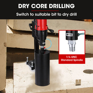 Baumr Ag 3200W 280Mm Vertical Stand Core Drill & 202Mm Bit Combo For Demolition Concrete Coring Hole Drilling