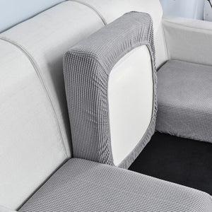 Sofa Cover Gray Polyester Thick Stretchable Cushion For Living Room Slipcovers