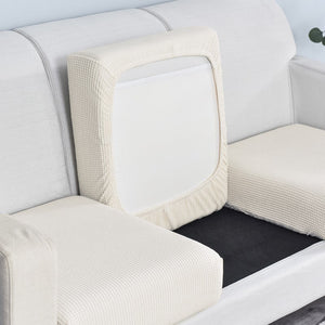 Sofa Cover White Polyester Thick Stretchable Cushion For Living Room Slipcovers